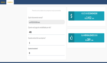 Simulador Mensalidade Comércios